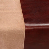 Festnight Banc Cuir Véritable Tabouret de Style Vintage Marron et Beige 160 x 28 x 50 cm