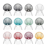 Alice's Garden Fauteuil Acapulco Forme d'oeuf - Rose Pale - Fauteuil 4 Pieds Design rétro, Cordage Plastique, intérieur/extérieur