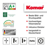 Komar Xxl4-051 Komar Victoria Bouquet de fleurs papier peint - (368 x 248 cm) - Blanc, Vert, Rouge, Orange, Violet, Jaune, gris, Bleu, Rose (1 pièce)