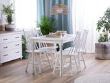 Beliani Lot de 2 chaises Blanches en Bois Burbank